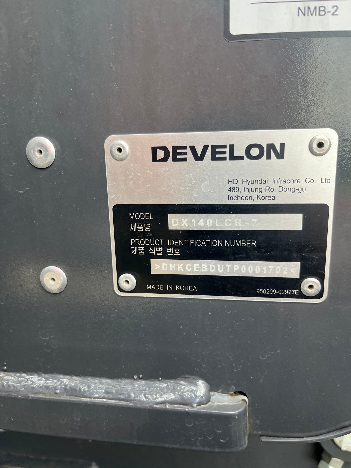 2025 DEVELOIN DX140LCR-7: New