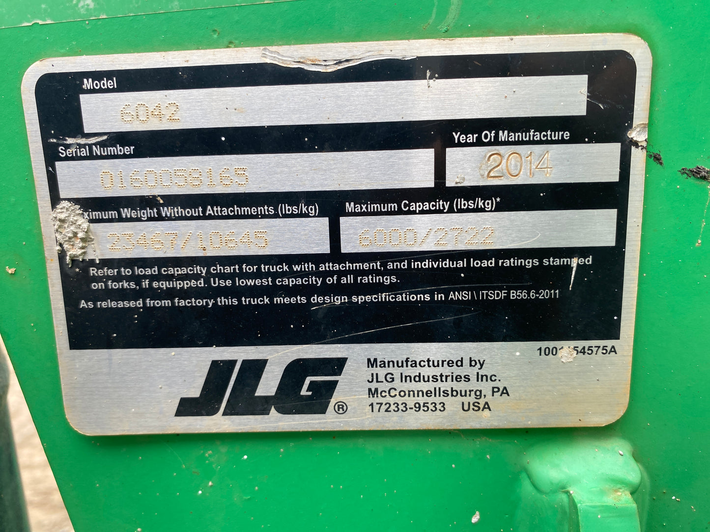 2014 JLG 6042 Telehandler