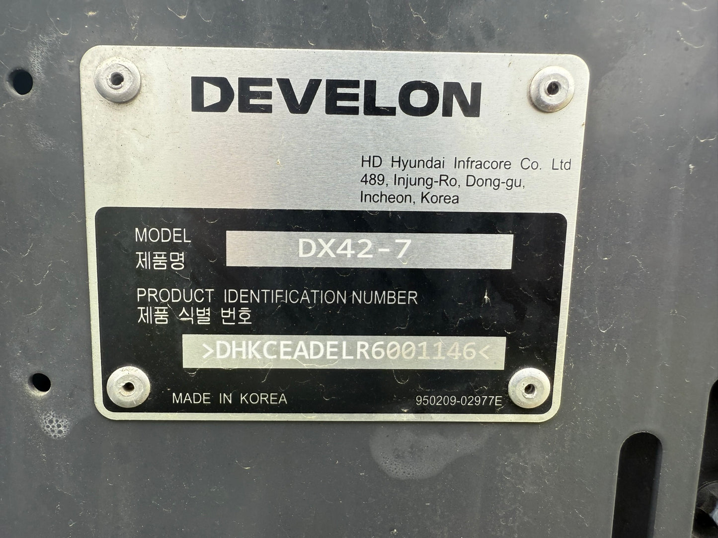 2025 DEVELON DX42-7: New