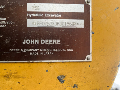 2016 Deere 75G Excavator