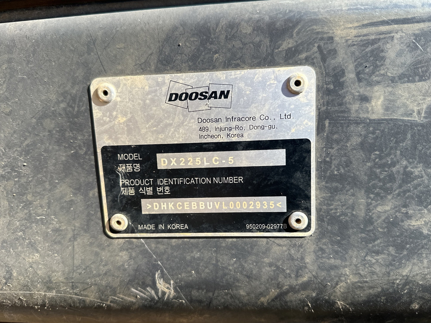 2020 Doosan DX225LC-5